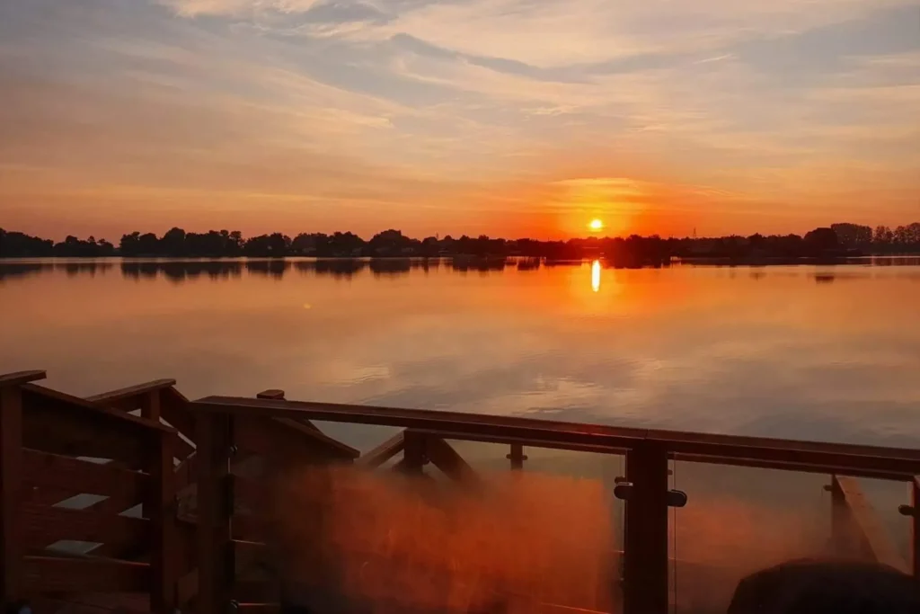 Sunset over the lake